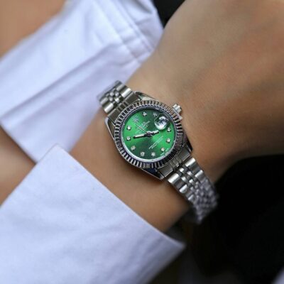 ساعت-مچی-زنانه-رولکس-استیل