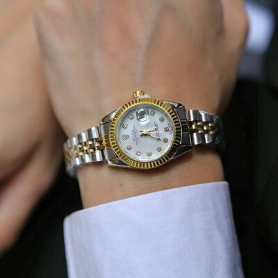 ساعت-مچی-زنانه-رولکس-استیل
