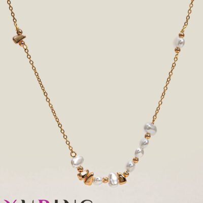 گردنبند-مروارید شکسته-روکش-طلا-استیل-ژوپینگ