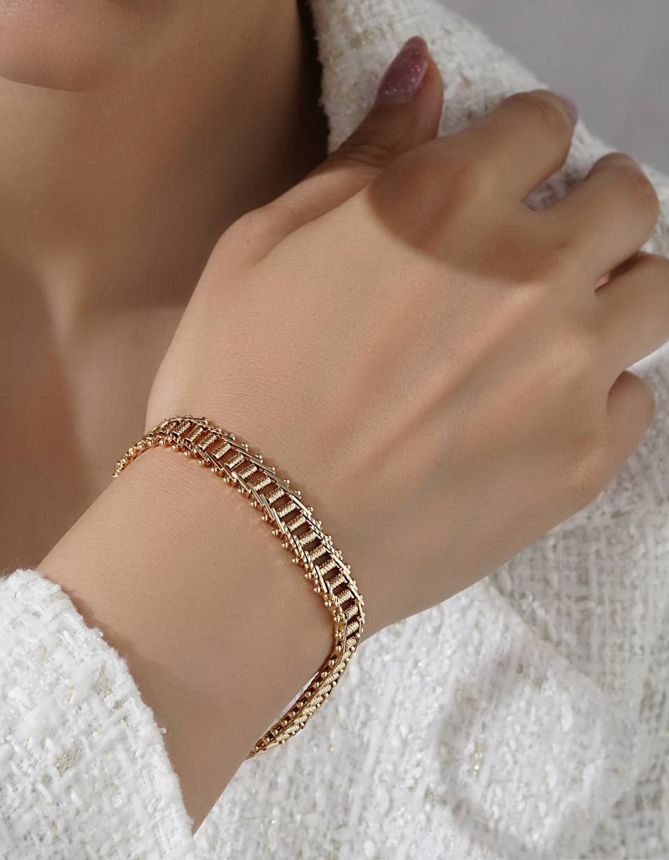 دستبند-زنانه-روکش-طلا-ژوپینگ