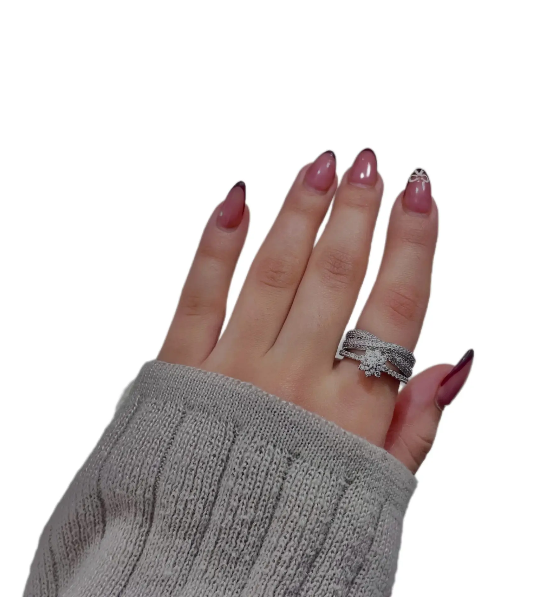 a hand with a ring on it