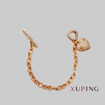 دستبند-زنانه-روکش-طلا-طرح-پروانه با قفل T-ژوپینگ