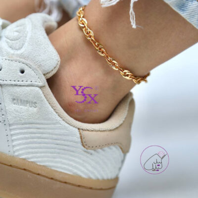 پابند-دخترانه-استیل-طرح-طنابی-برند-ysx