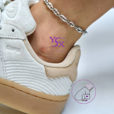 پابند-دخترانه-استیل-طرح-طنابی-برند-ysx