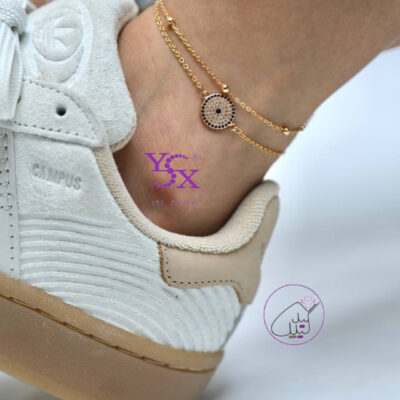 پابند-دخترانه-استیل-طرح-چشم نظر-برند-ysx