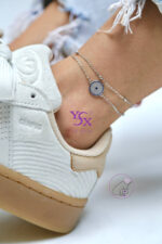 پابند-دخترانه-استیل-طرح-چشم نظر-برند-ysx