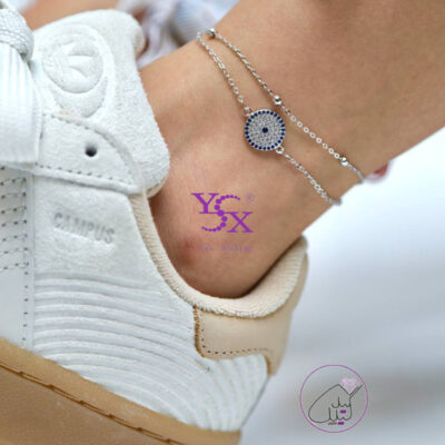 پابند-دخترانه-استیل-طرح-چشم نظر-برند-ysx