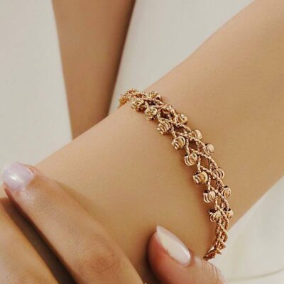 دستبند-زنانه-روکش-طلا-طرح-گوی-ژوپینگ