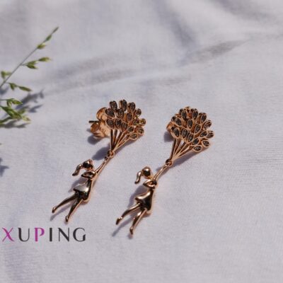 گوشواره ضد حساسیت روکش طلا برند ژوپینگ