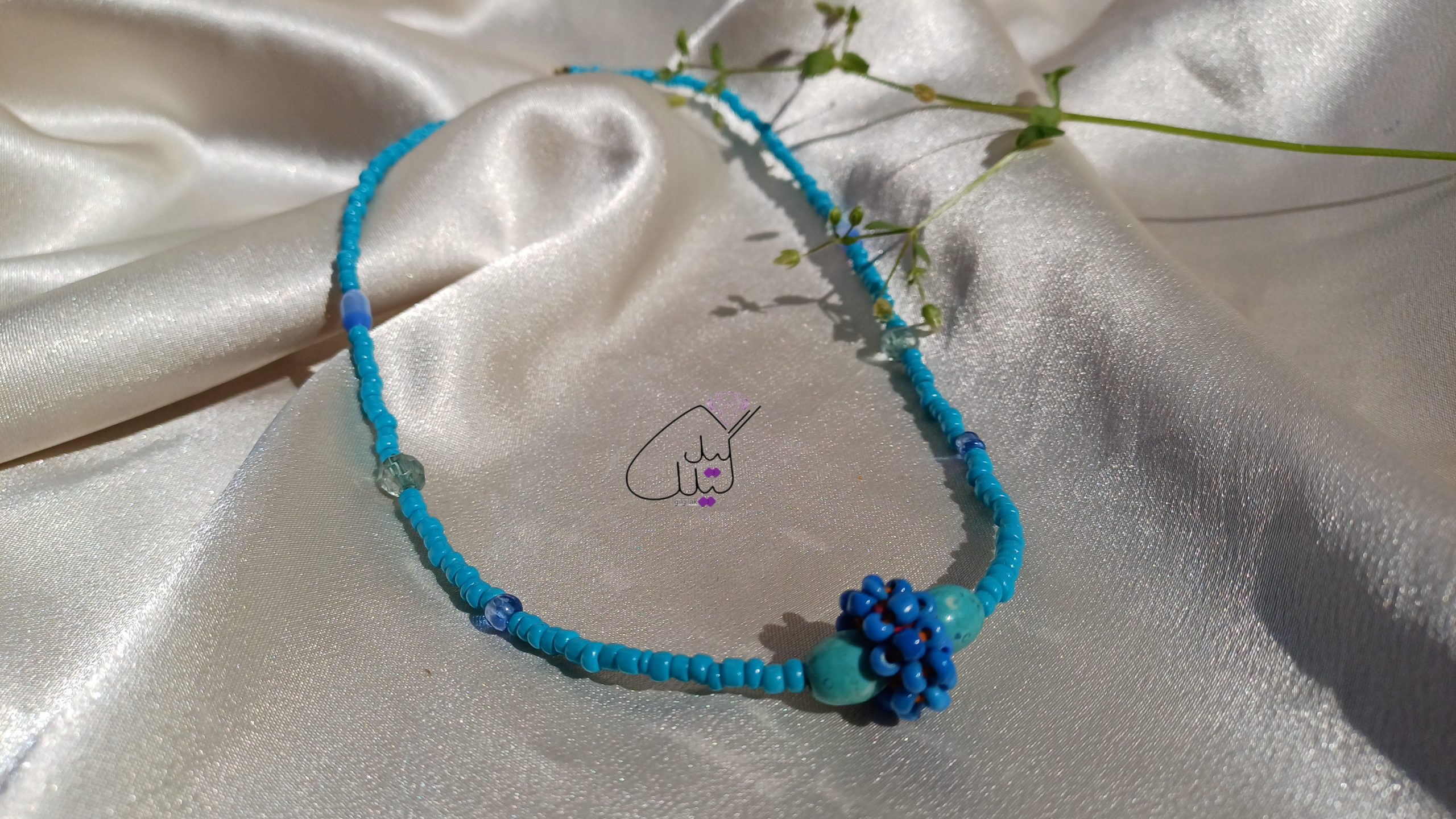 20250420_143029 گردنبند فیروزه وگوی توپی منجق