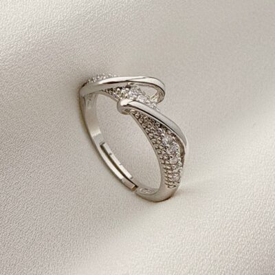 انگشتر پیچ و تاب استیل رنگ ثابت