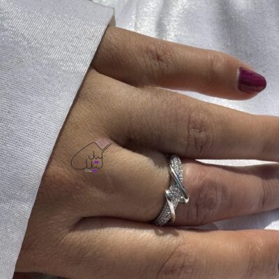 انگشتر پیچ و تاب استیل رنگ ثابت